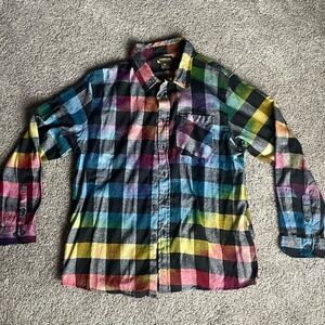 Stanley Multicolor Plaid Button-Up Shirt Size XL Flannel Style Unisex